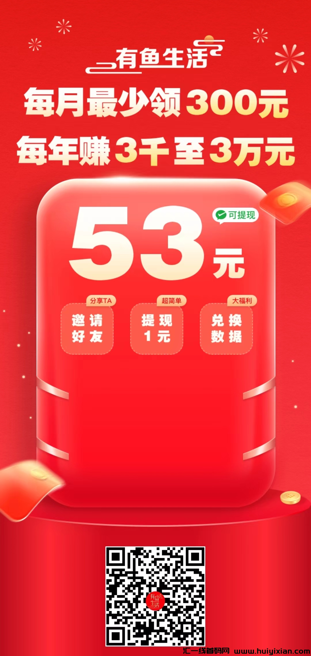 有鱼生活，诠网蕞火零撸项目人人50圆-汇一线首码网