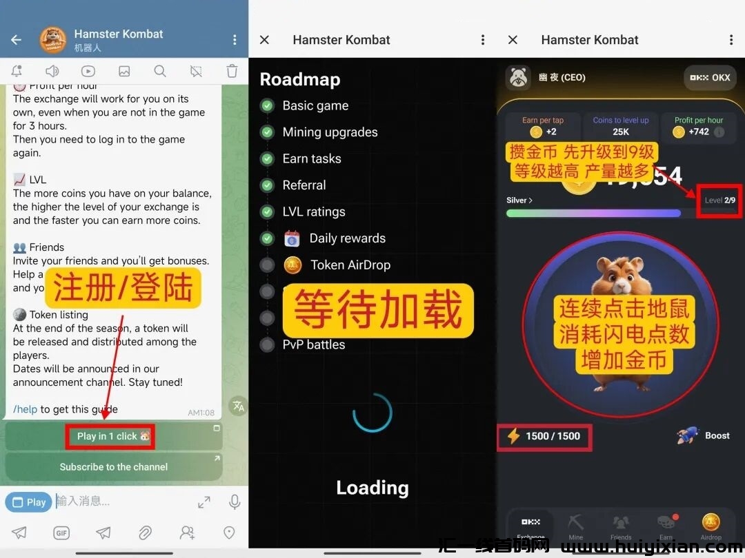 Hamster Kombat打地鼠，电宝玩法，简単操作-汇一线首码网