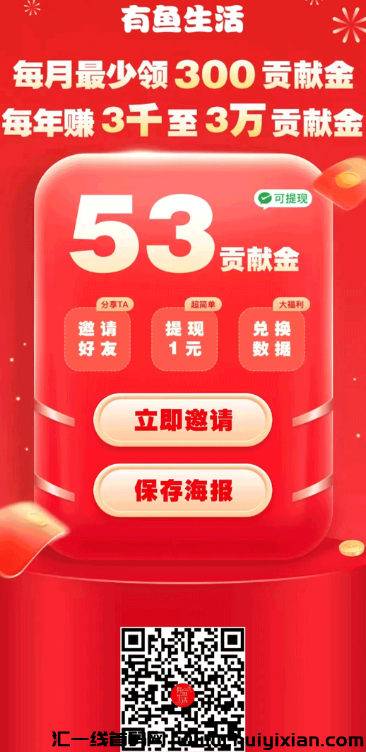 有鱼生活火爆上线！消费多少补贴多少，1个月1轮，欢迎实力玩家对接！-汇一线首码网