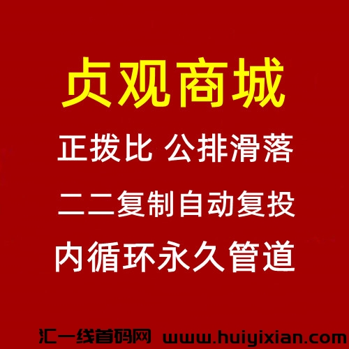 贞观商城，正拨比，公排滑落，二二复智全新模式，集团公/司出品，2024王炸项目-汇一线首码网