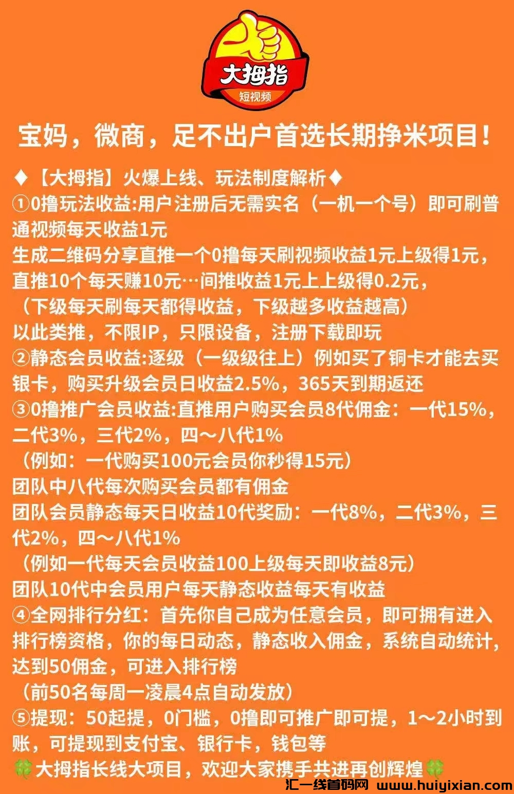 诠网维一零撸能提取的真实平/台【大拇指】即将启动-汇一线首码网